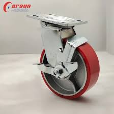 5 inch PU swivel castor wheel with brake supplied by Jamco Industrial System Limited in Kenya and East Africa