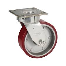 8 inch red PU swivel castor wheel supplied by Jamco Industrial System Limited in Kenya and East Africa