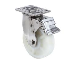 5 inch white nylon heavy duty swivel castor wheel with brake 230kg supplied by Jamco Industrial System Limited in Kenya and East Africa