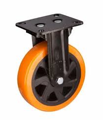 5 inch orange PU fixed castor wheel supplied by Jamco Industrial System Limited in Kenya and East Africa