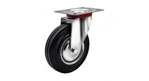 5 inch black rubber swivel castor wheel supplied by Jamco Industrial System Limited in Kenya and East Africa