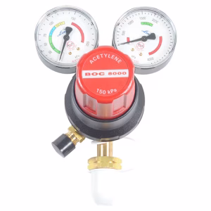 Afrox gas regulator with dual pressure gauges
