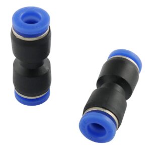 Industrial pneumatic straight connector for compressed air systems