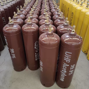 Acetylene gas cylinders for welding and cutting