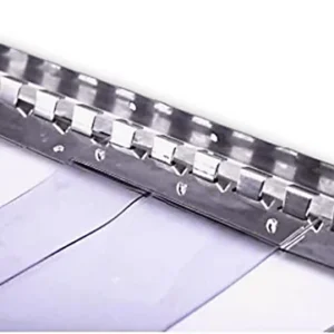 Metal curtain strip rails for PVC strip curtain installation