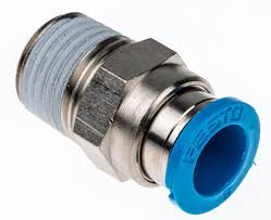 Industrial pneumatic straight female connector for compressed air systems