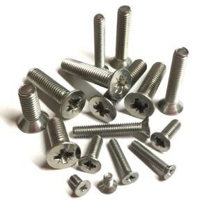 Industrial machine screws for engineering and equipment assembly applications