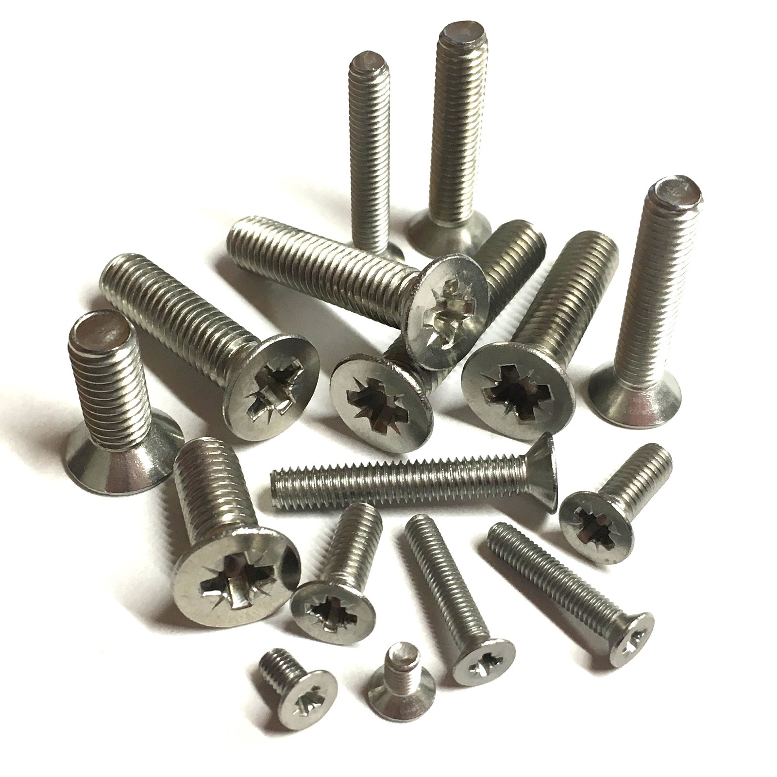 Industrial machine screws for engineering and equipment assembly applications