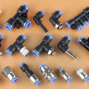 Industrial pneumatic fittings for compressed air systems