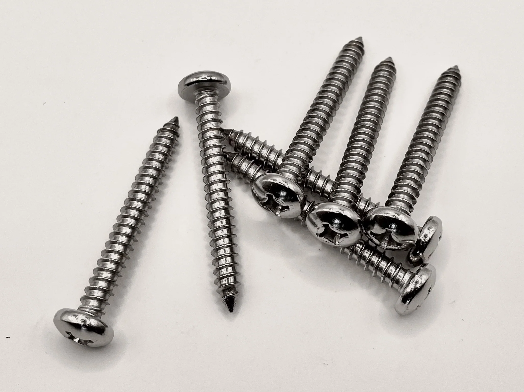 Stainless steel self-tapping screws for industrial fastening applications
