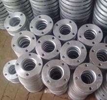 Galvanized steel flanges for industrial and commercial piping systems