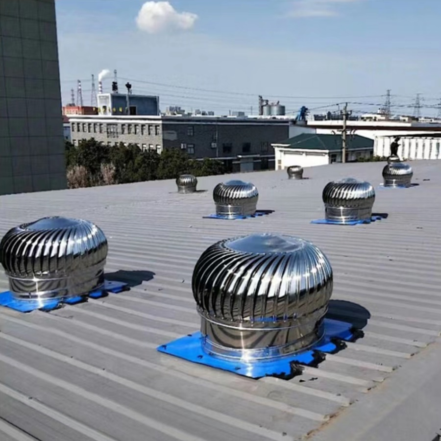 Industrial roof ventilation system for natural airflow and heat extraction