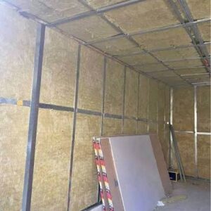 50 mm Rockwool insulation slab for thermal, acoustic, and fire-resistant building applications