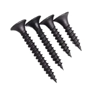 Drywall screws with bugle head for gypsum board and partition installation.
