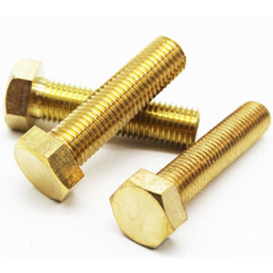 Hex brass bolt metric size for plumbing, electrical, mechanical, marine, and industrial fastening applications.